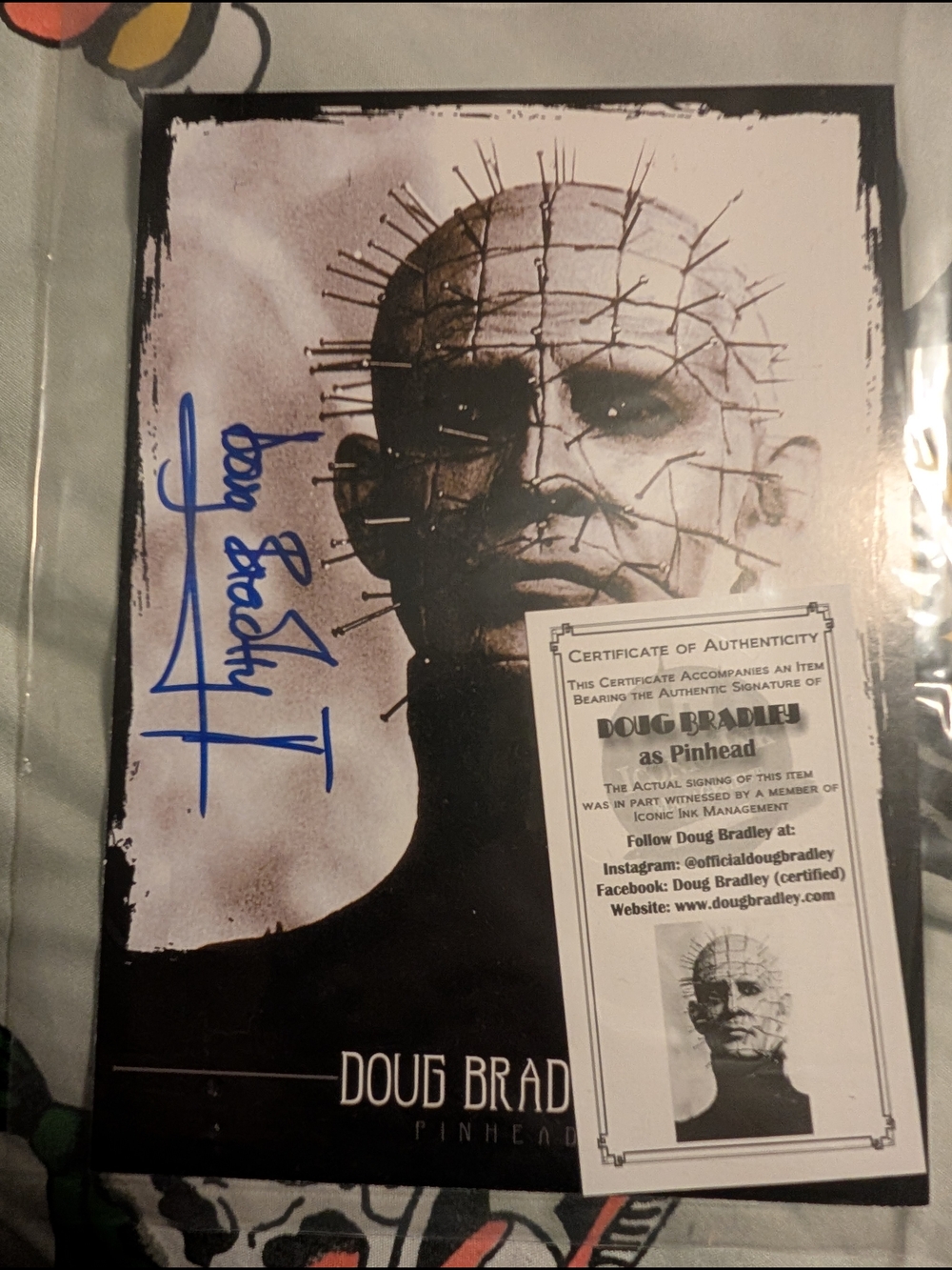 Doug Bradley Signed Pinhead Photo - Verified